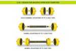 Adjustable Dumbbells and Barbell Set, 33LB
